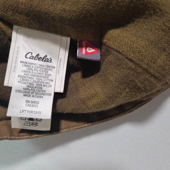 Cabelas Chore Jacket Mens XL Canvas Sherpa Lined Field Coat Brown - Picture 12 of 12